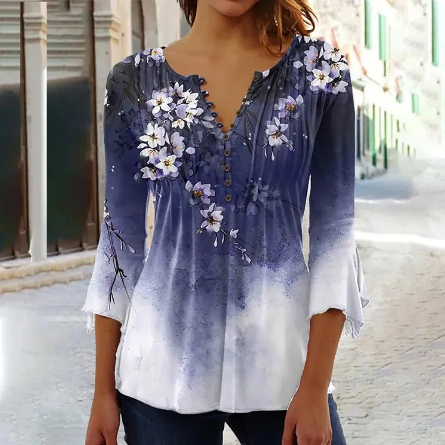 Glena - Élégante tunique pour femmes avec un accent de bouton stylé et des détails raffinés.