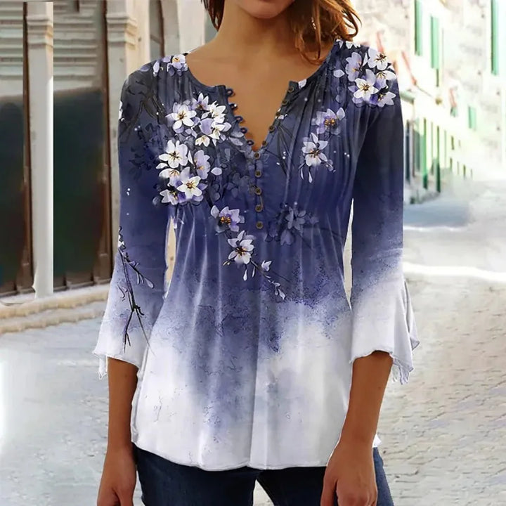 Glena - Élégante tunique pour femmes avec un accent de bouton stylé et des détails raffinés.