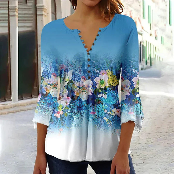 Glena - Élégante tunique pour femmes avec un accent de bouton stylé et des détails raffinés.