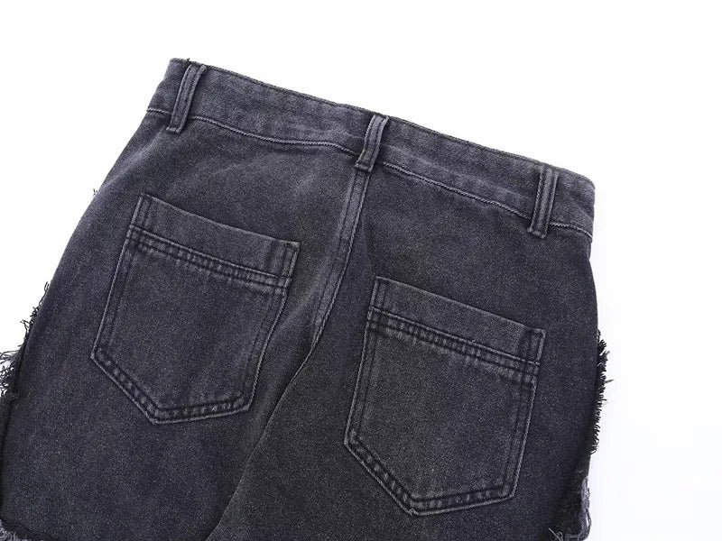 Zyren - Jeans oversize tendance avec un effet destroy stylé