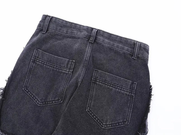 Zyren - Jeans oversize tendance avec un effet destroy stylé