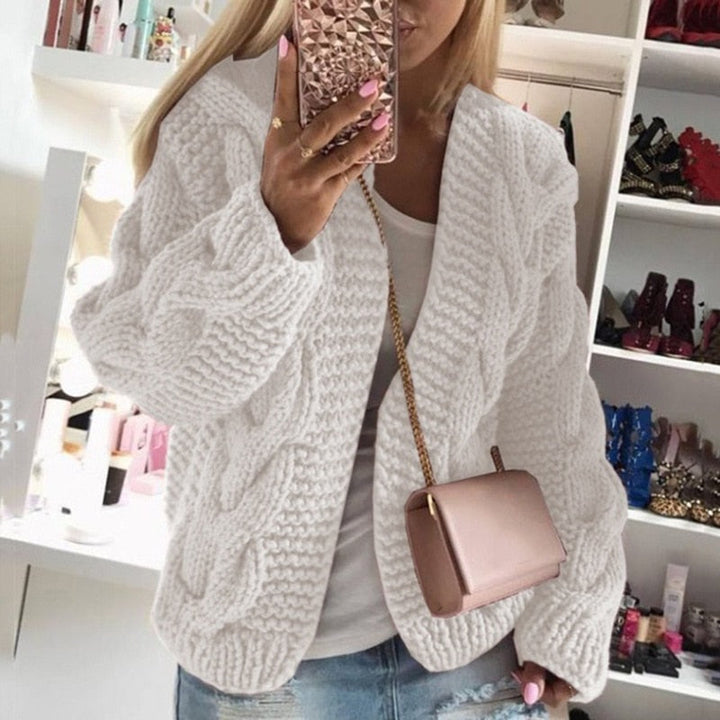 Dahlia - Gilet Épais Tricoté pour des Jours Froids Chaleureux et Confortables