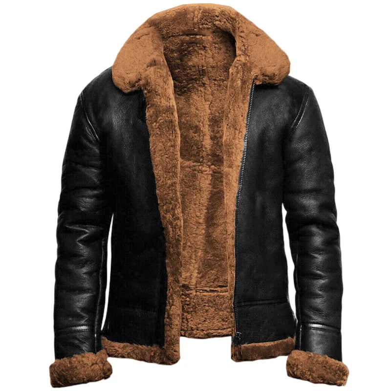 René™ - Veste moderne en cuir et laine