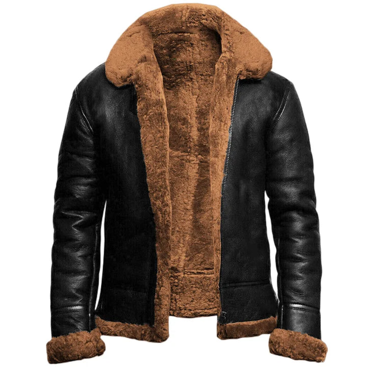 René™ - Veste moderne en cuir et laine