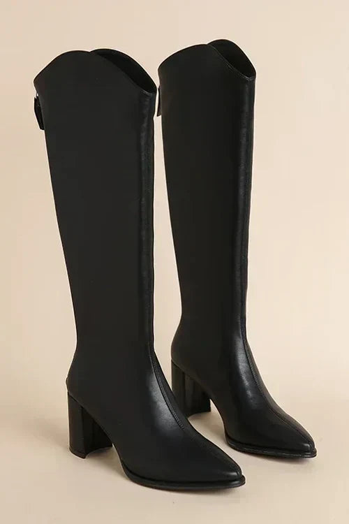 Bianca - Bottes pointues élégantes au genou