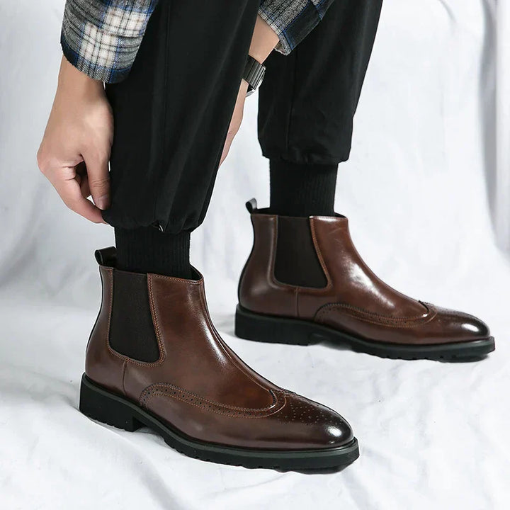 Bottes Chelsea Fabien™ Luxe Brillantes pour Hommes Élégants