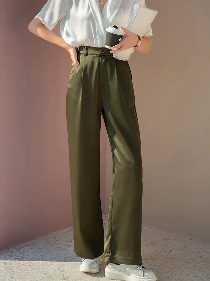 Elégants pantalons pour femmes en satin de soie - Selah Collection