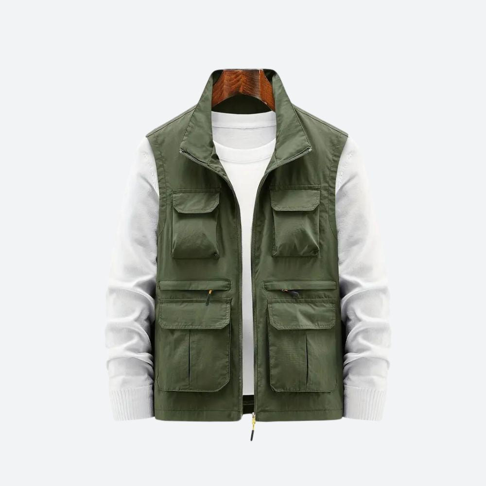 Gilet élégant pour homme avec poches pratiques à fermeture éclair - Sid