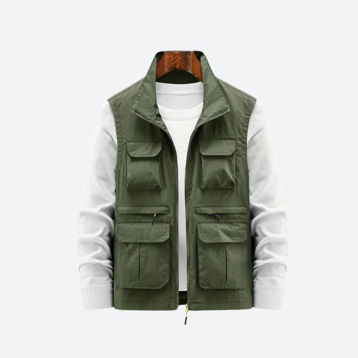 Gilet élégant pour homme avec poches pratiques à fermeture éclair - Sid