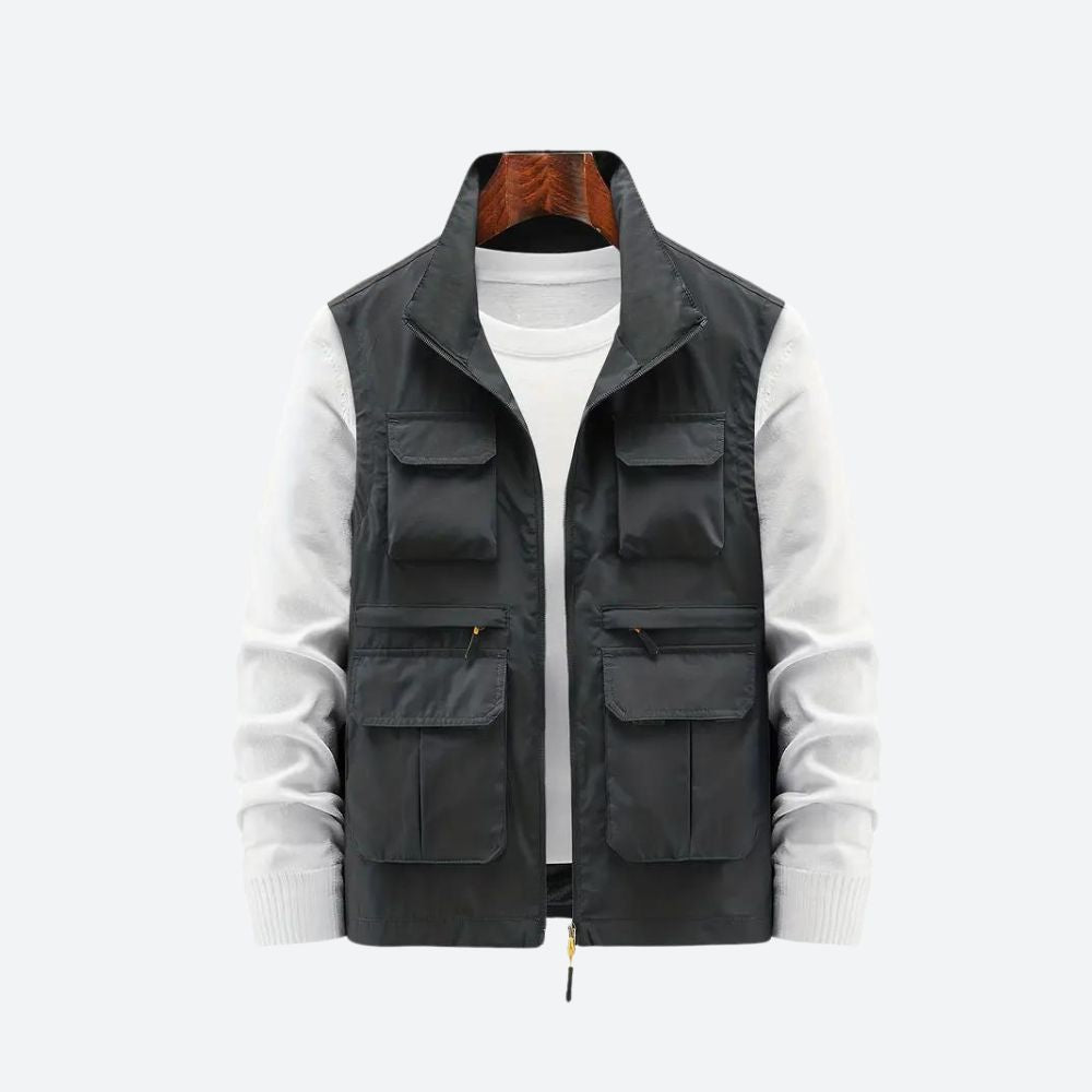 Gilet élégant pour homme avec poches pratiques à fermeture éclair - Sid