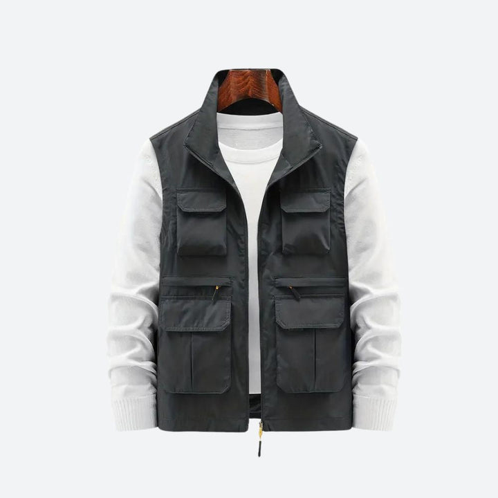 Gilet élégant pour homme avec poches pratiques à fermeture éclair - Sid