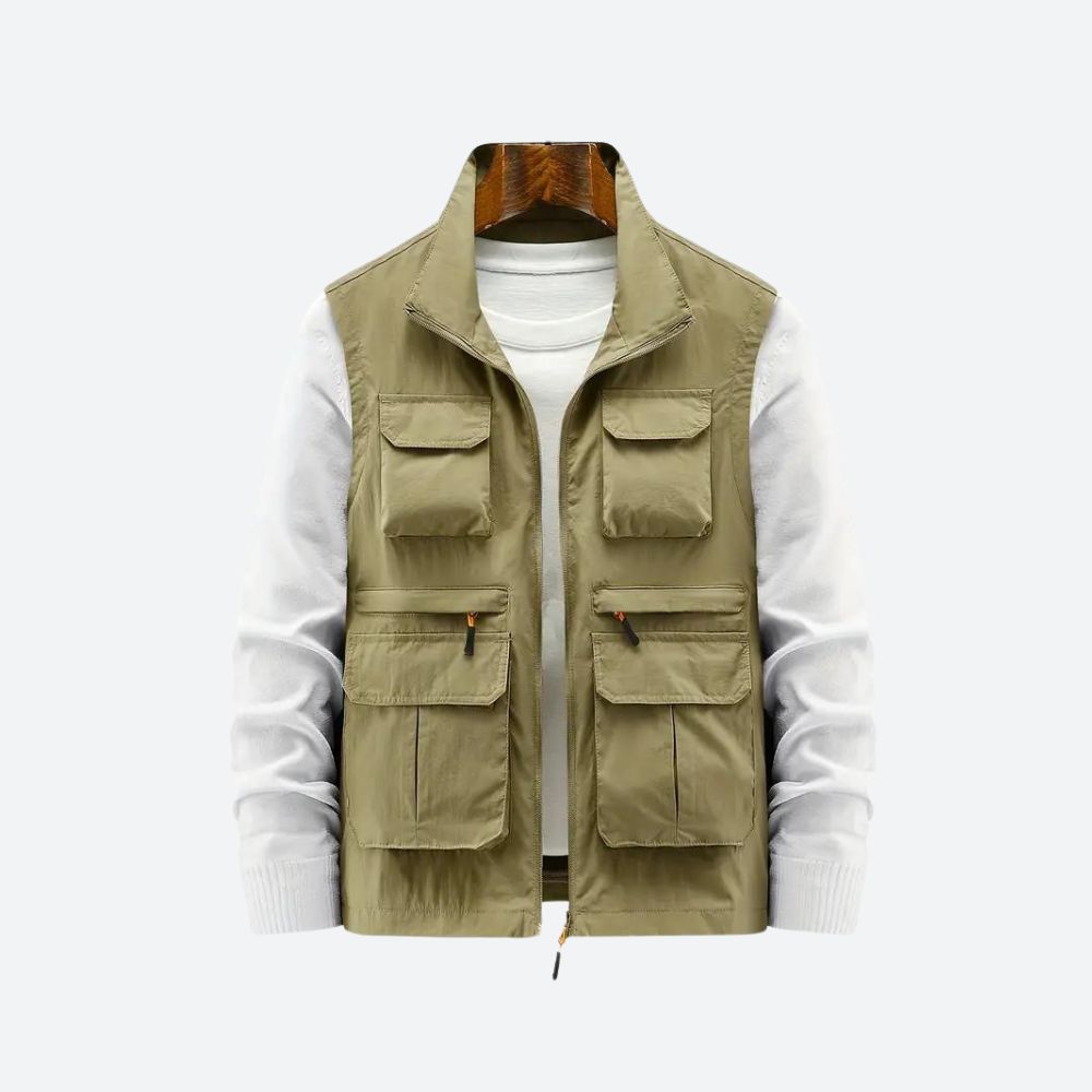 Gilet élégant pour homme avec poches pratiques à fermeture éclair - Sid