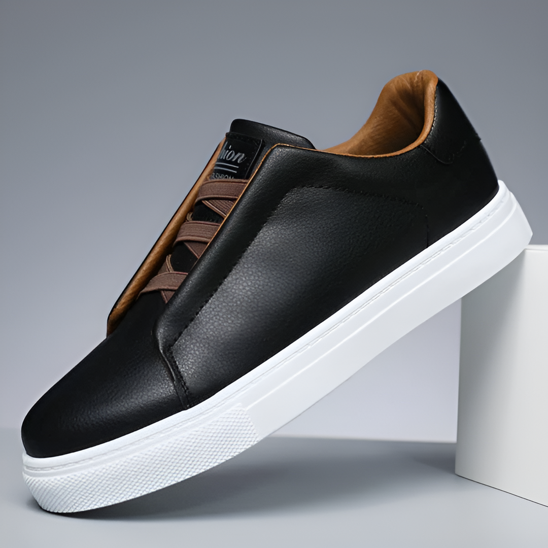 Boaz™ Elegant Luxury Leather Sneakers for a Trendy Look (Baskets en cuir de luxe élégantes pour un look branché)