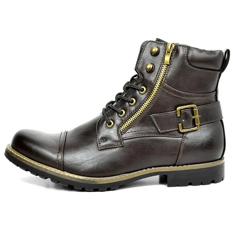 Bottes pour hommes Gijs™ élégantes en cuir avec boucle ajustable et lacets confortables.