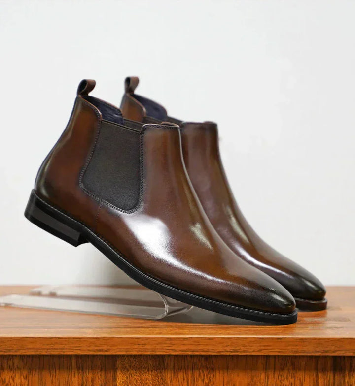 Dyon™ Luxe Bottines Chelsea Brillantes - Élégantes et Stylées pour Chaque Occasion