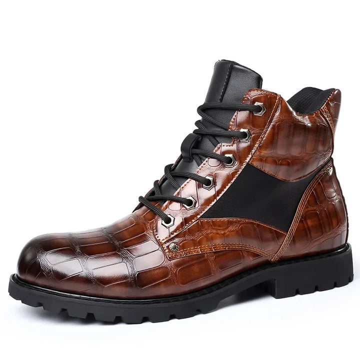 Bottes pour hommes Ed™ Luxe avec un design crocodile élégant
