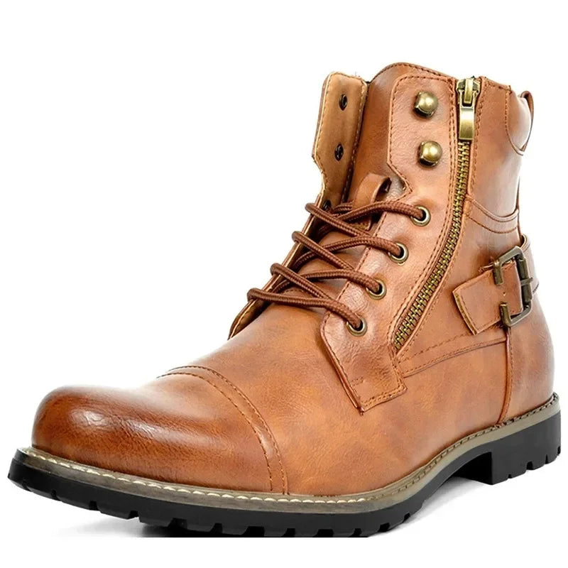 Bottes pour hommes Gijs™ élégantes en cuir avec boucle ajustable et lacets confortables.