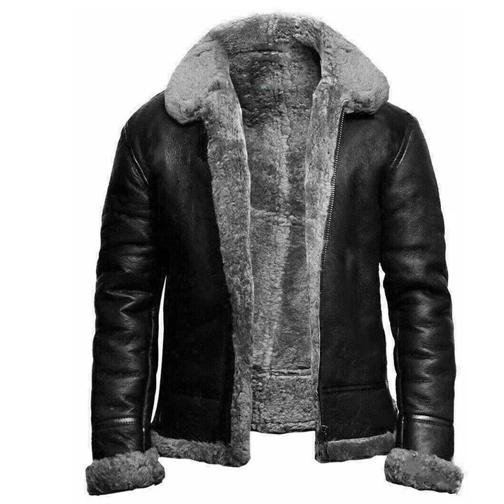 René™ - Veste moderne en cuir et laine