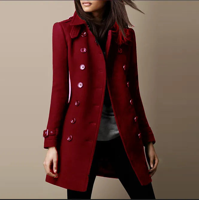 Céline™ - Manteau en laine Prestige Premium