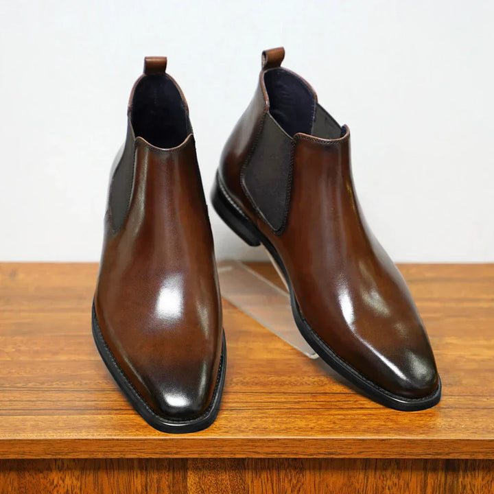 Dyon™ Luxe Bottines Chelsea Brillantes - Élégantes et Stylées pour Chaque Occasion