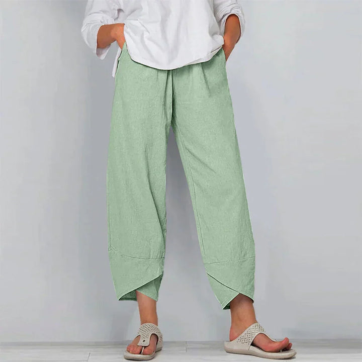 Sadie - Pantalon élégant en coton et lin pour femmes