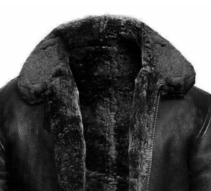 René™ - Veste moderne en cuir et laine