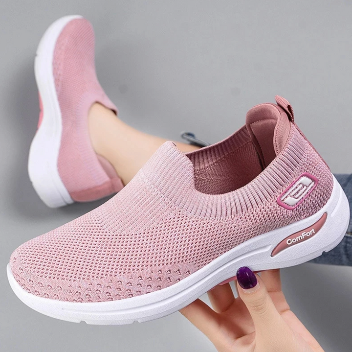 Chaussures de sport et de randonnée pour femmes OrthoEase Comfort avec un design léger et élastique et une semelle orthopédique.