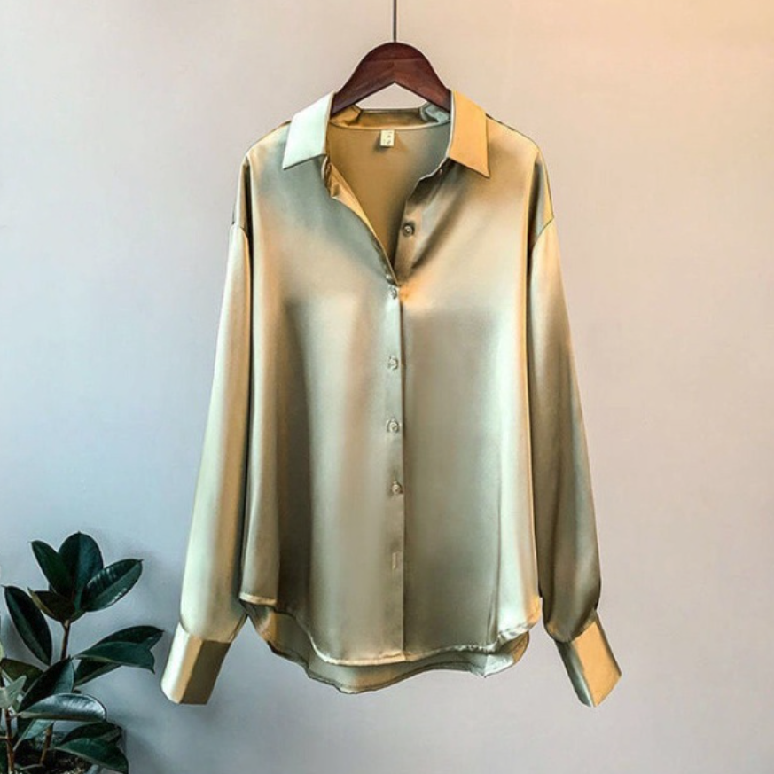 Elégante chemise en satin pour femme de Addie