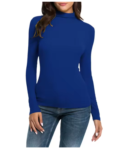 Dallas - Pull col roulé élégant ajusté à manches longues pour un look chic et confortable.