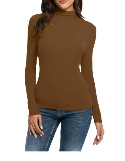 Dallas - Pull col roulé élégant ajusté à manches longues pour un look chic et confortable.