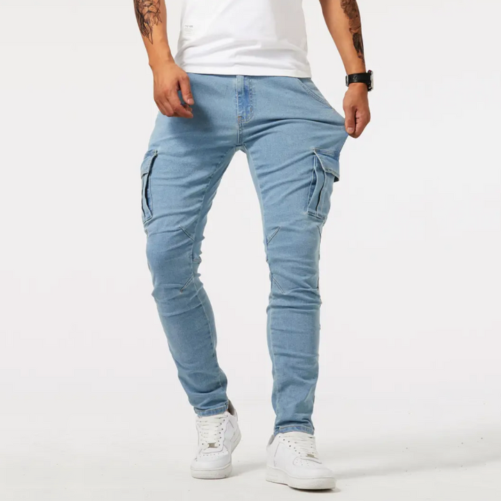 Pantalon Cargo Skinny pour Homme Xayden, pour un look élégant et confortable.