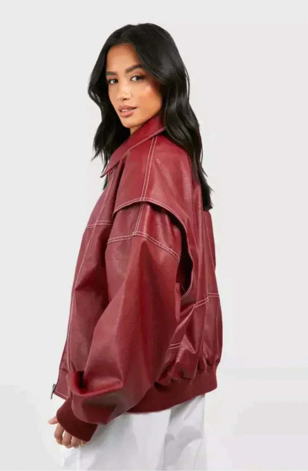 Pauline™ - Veste en cuir grande taille