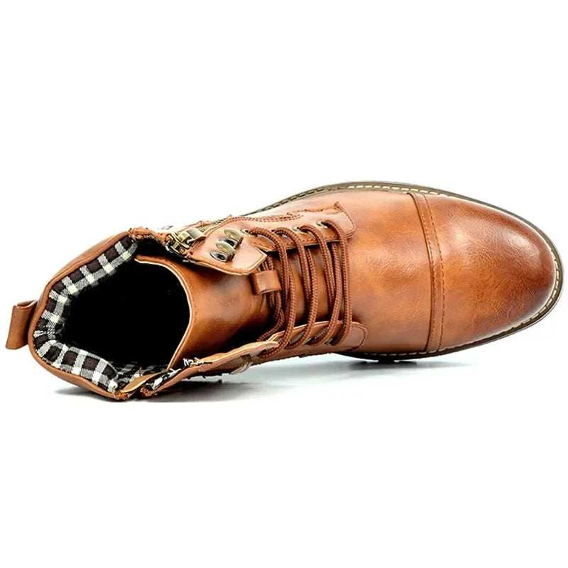 Bottes pour hommes Gijs™ élégantes en cuir avec boucle ajustable et lacets confortables.