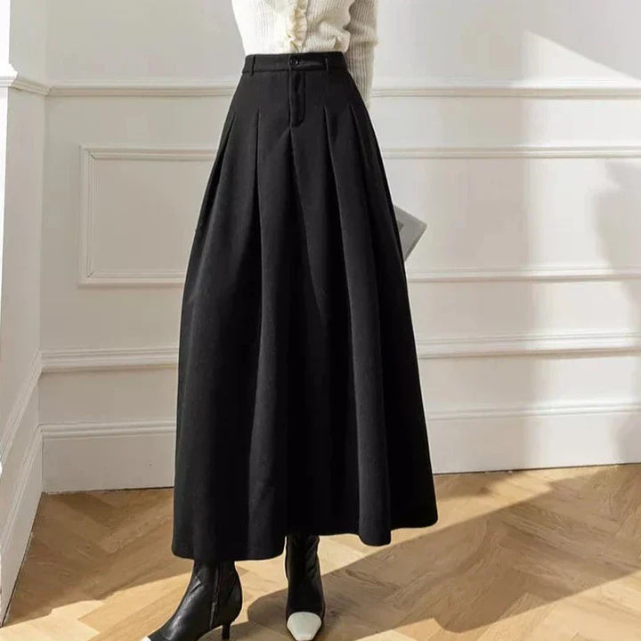 Quinne - Jupe plissée longue élégante classique pour femmes pour un look intemporel et stylé.