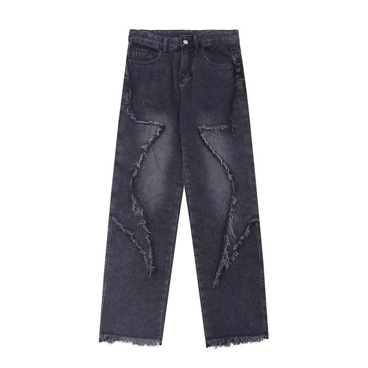 Zyren - Jeans oversize tendance avec un effet destroy stylé