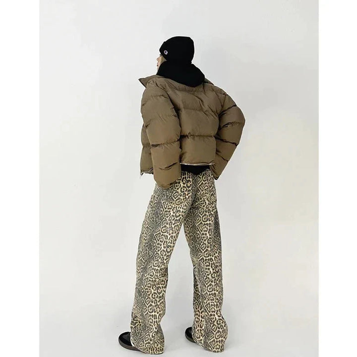 Gilda - Pantalon rétro stylé avec un imprimé léopard très tendance