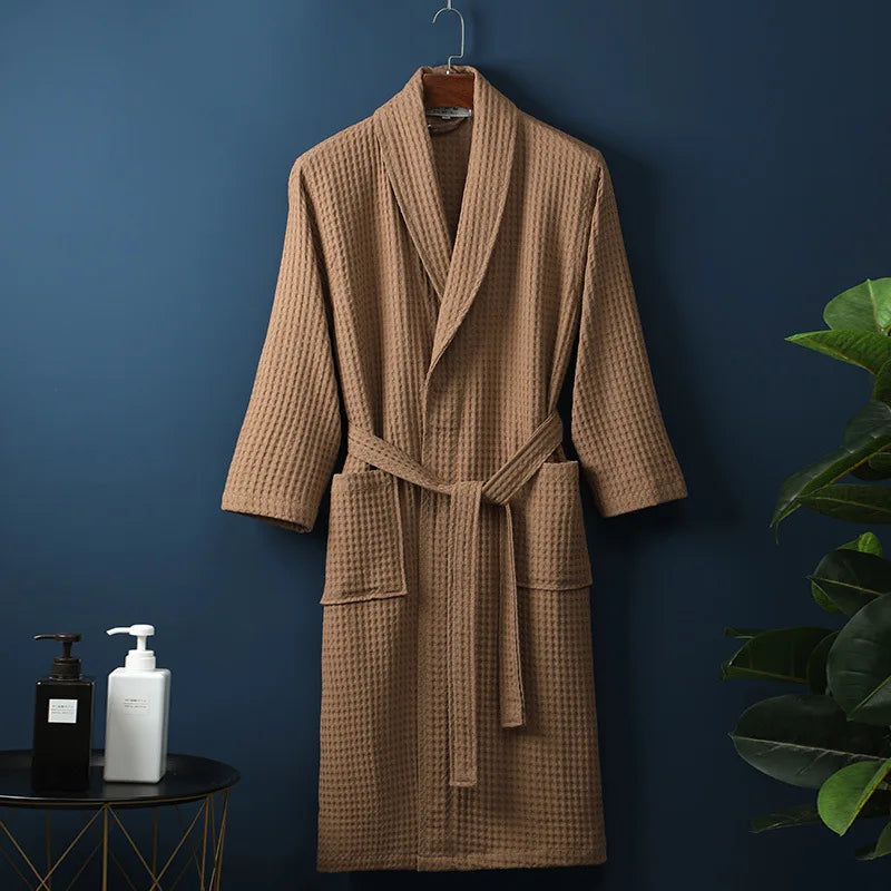 Peignoir en Coton Kathryn Luxe Avec Poches Pratiques pour un Confort Ultime