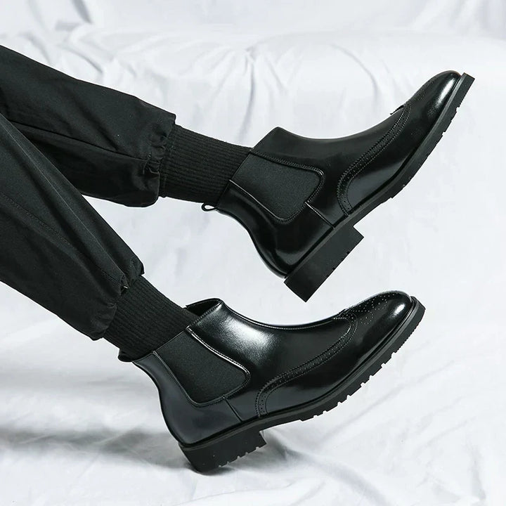 Bottes Chelsea Fabien™ Luxe Brillantes pour Hommes Élégants