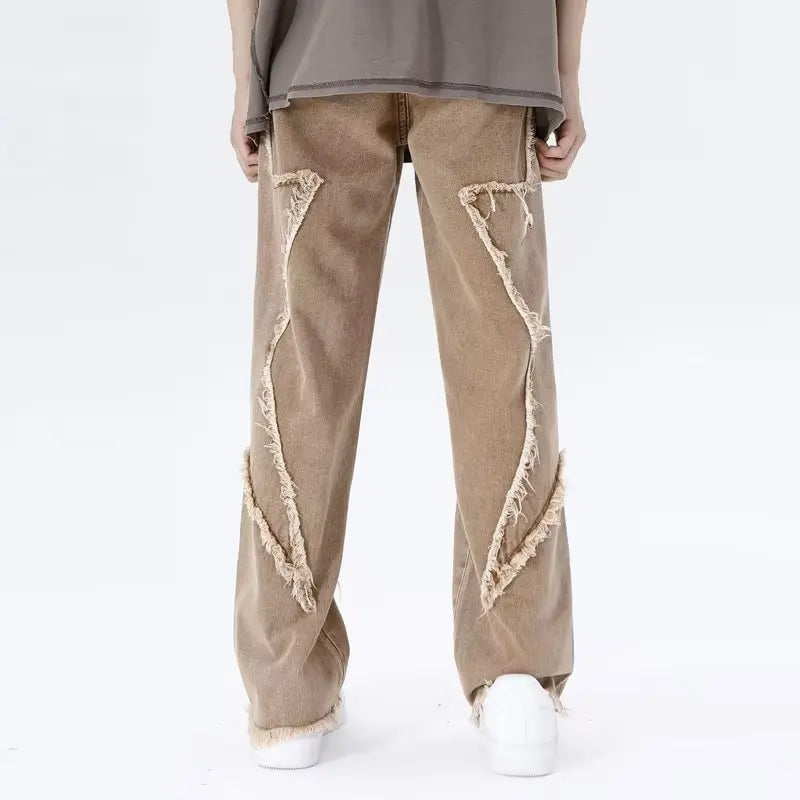 Zyren - Jeans oversize tendance avec un effet destroy stylé