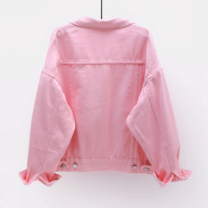 Aurelia - Veste en denim rose élégante et confortable pour femme