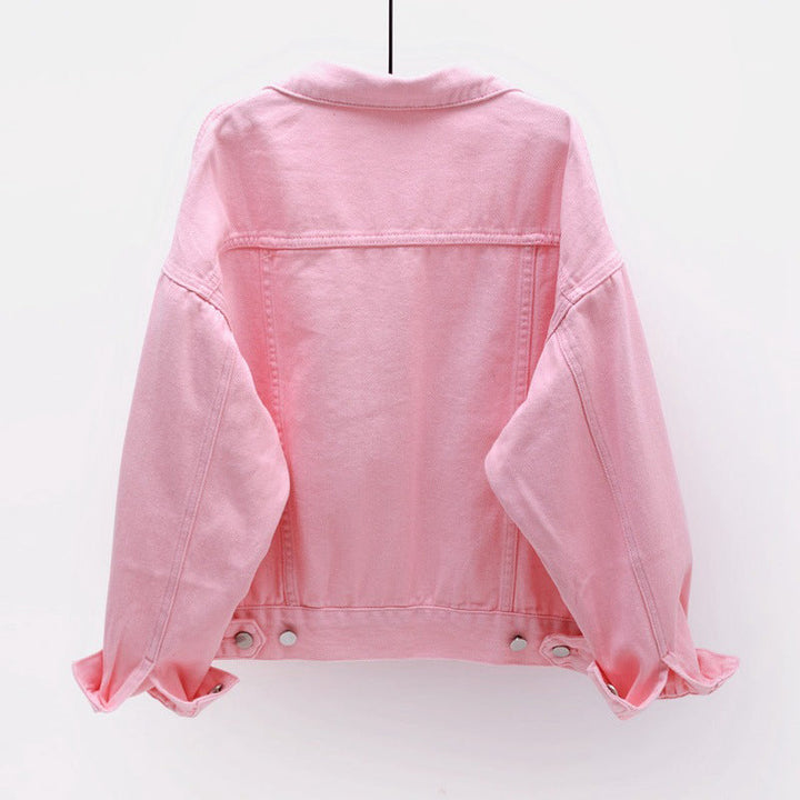 Aurelia - Veste en denim rose élégante et confortable pour femme