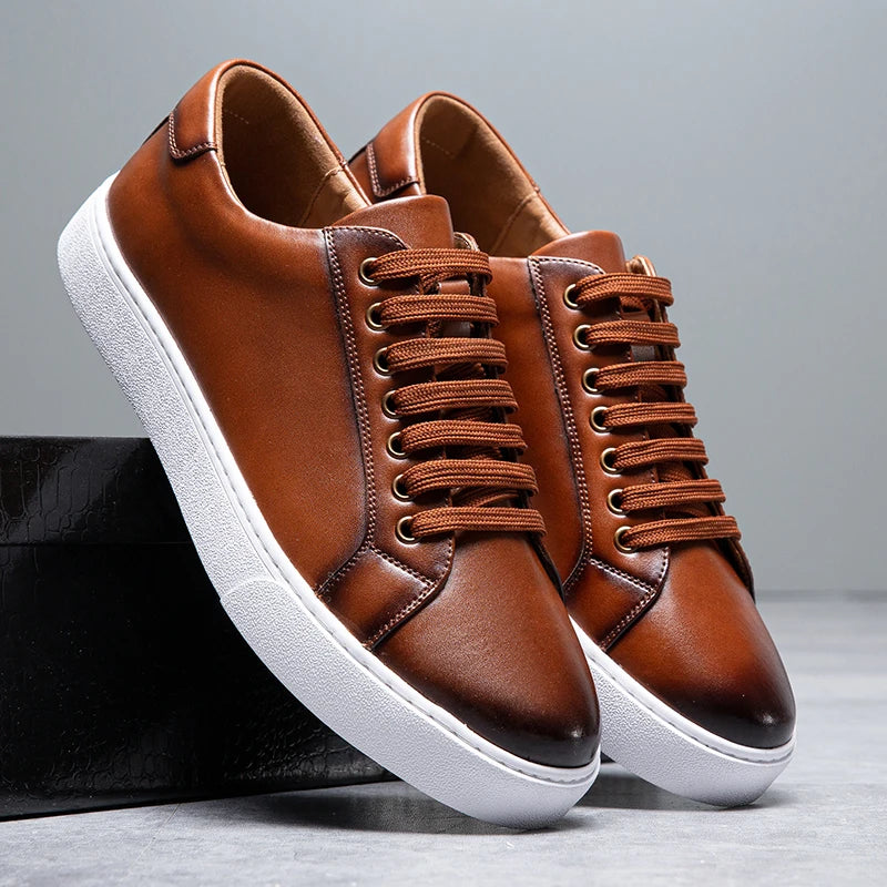 David™ - Chaussures de sport en cuir pour hommes