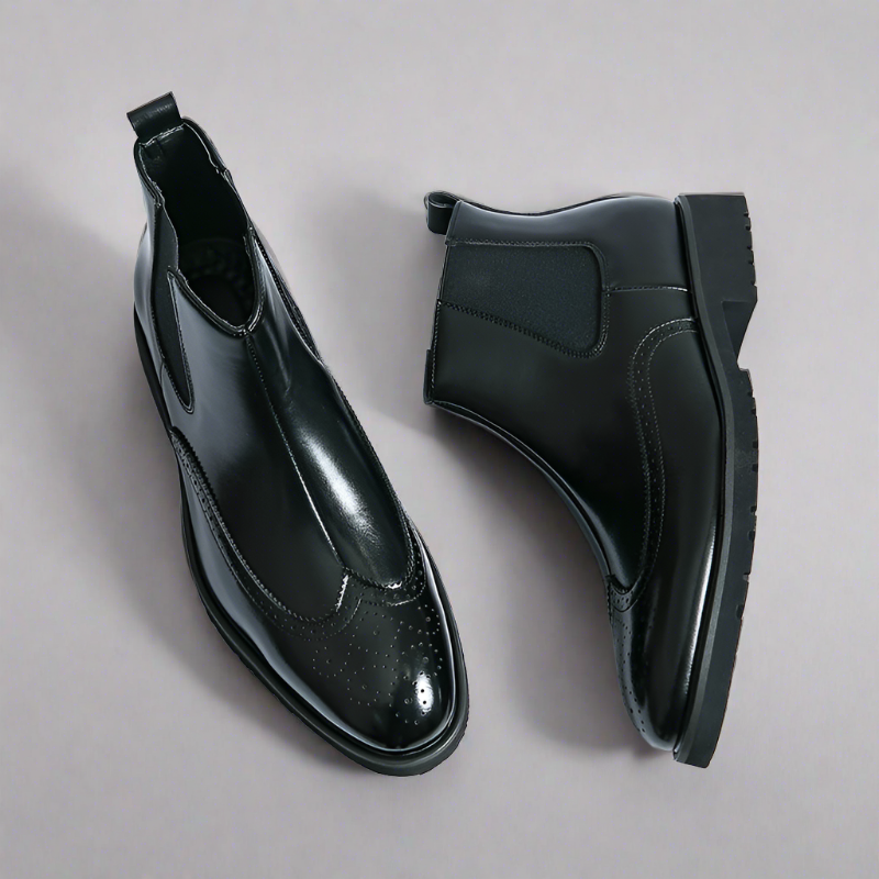 Bottes Chelsea Fabien™ Luxe Brillantes pour Hommes Élégants