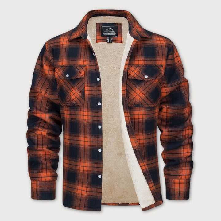 Bart™ Veste Chemise À Carreaux Doublée Sherpa Pour Homme - Veste Chauffer et Élégante Pour un Look Parfait
