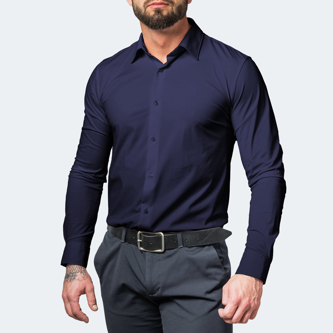 Chemise Slim Fit en Tissu Élastique pour Hommes - Coupe Parfaite et Confort Inégalé