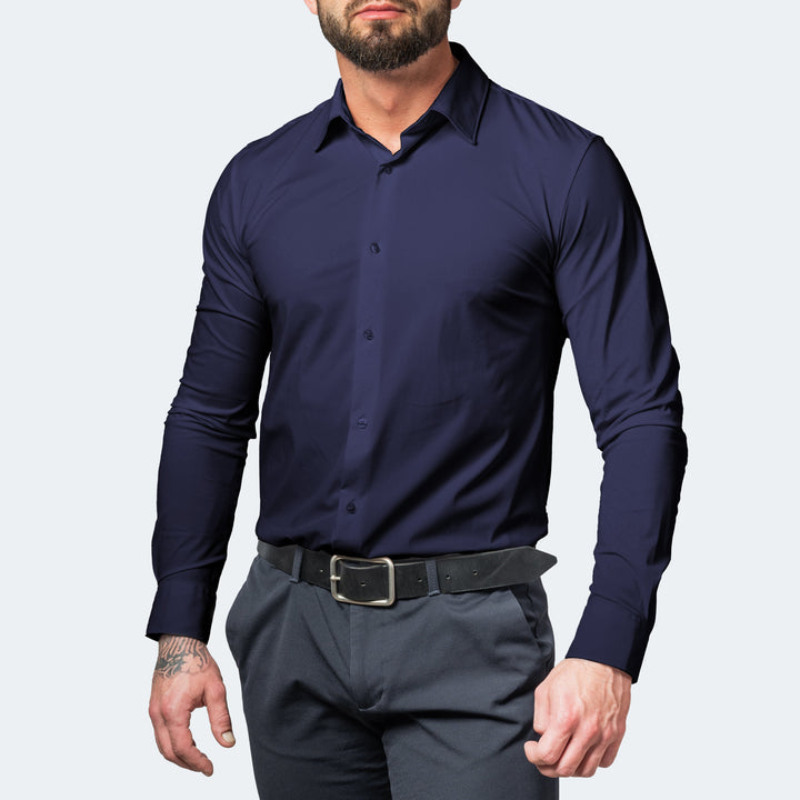 Chemise Slim Fit en Tissu Élastique pour Hommes - Coupe Parfaite et Confort Inégalé