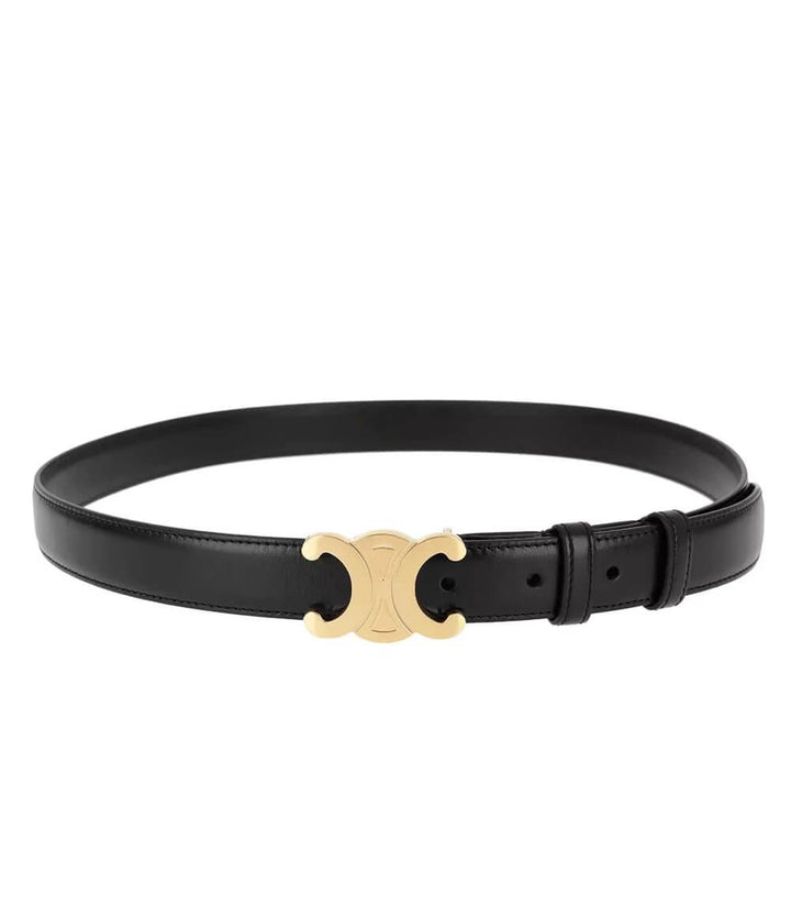 Clara - Ceinture de créateur luxe avec accents dorés élégants