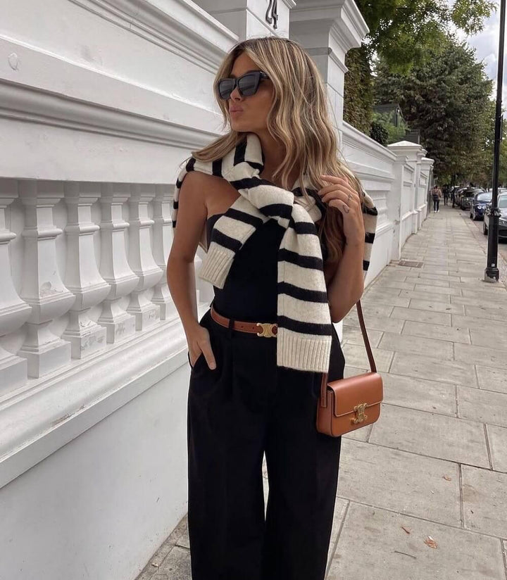 Clara - Ceinture de créateur luxe avec accents dorés élégants