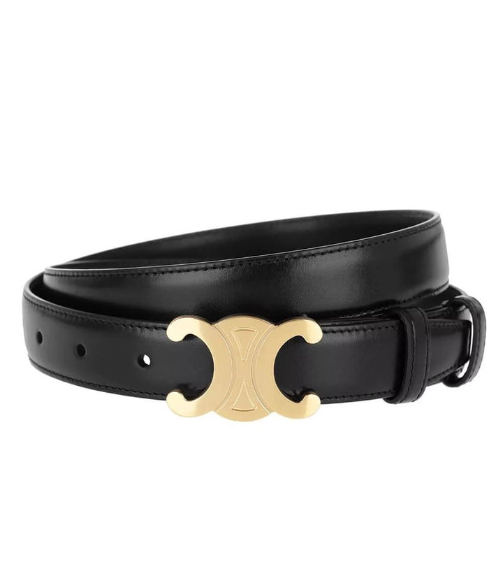 Clara - Ceinture de créateur luxe avec accents dorés élégants