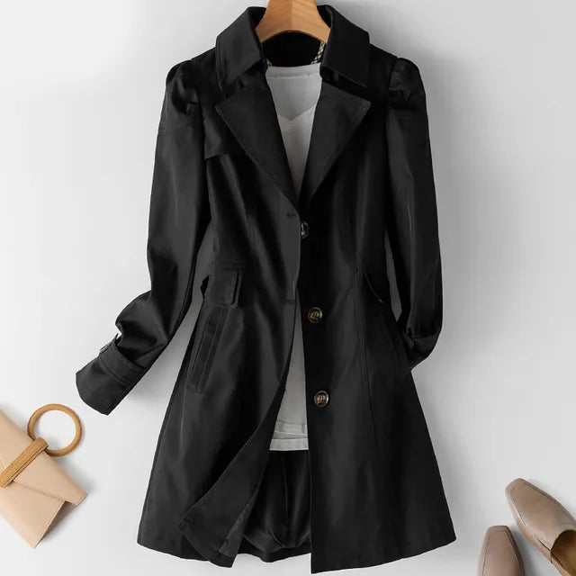 Mila - Trench-coat stylé longueur cheville pour femmes au printemps